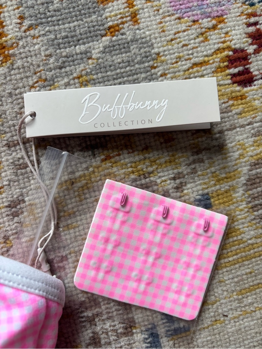 Buff bunny Geo Sports Bra Pink Gingham - Picture 9 of 9